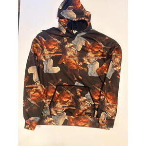 AKOO Men's Black Renaissance Art Hoodie (Size 3XL)